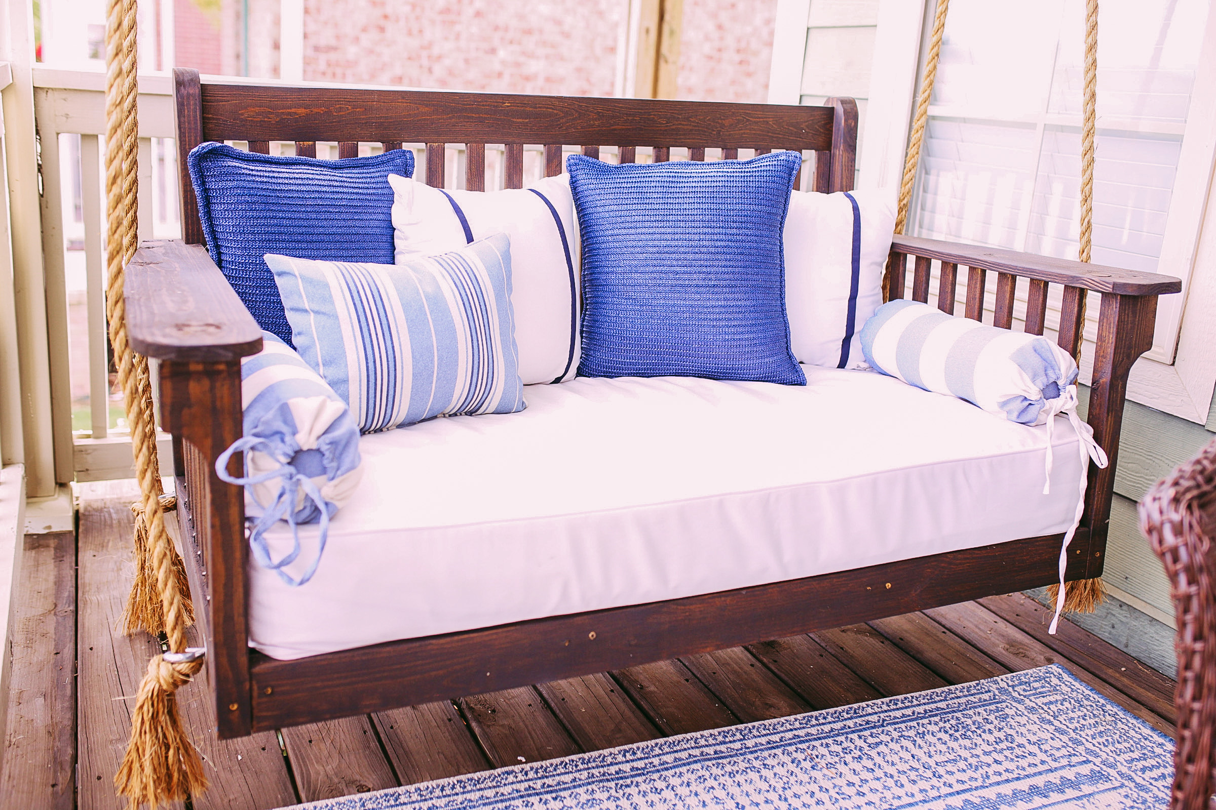 using crib mattress for outdoor seating